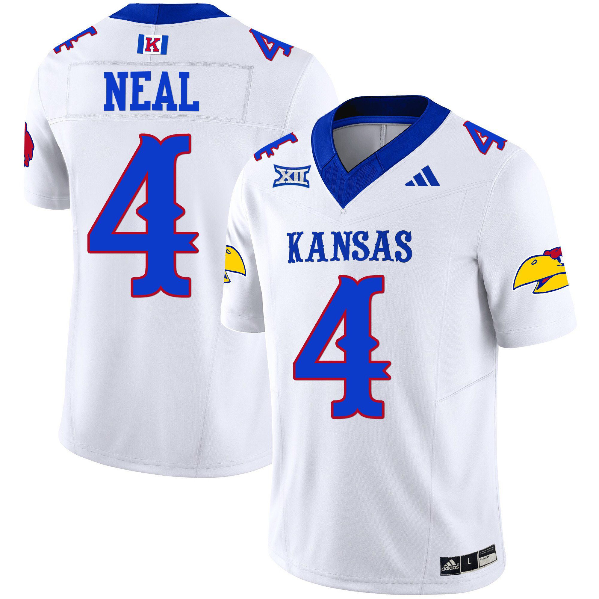 Men Kansas Jayhawks #4 Neal White 2024 Blackhawk Vapor Limited NCAA Jersey